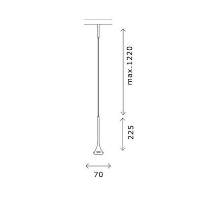 ST688.446.05 Магнитный трековый светильник Черный LED 1*5W 4000K Lm Ra&gt;90  IP20 D70xH225 24V