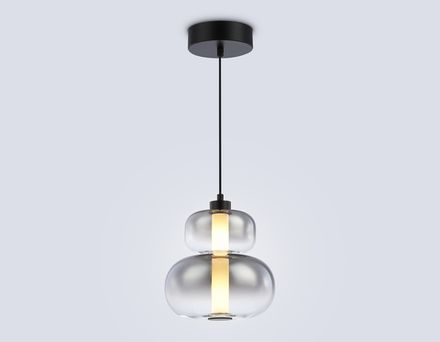 Светильник светодиодный подвесной LH11052 BK/SM черный/дымчатый 12W 3000K D230*265
