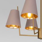 Умная потолочная люстра с тканевыми абажурами 60173/6 латунь