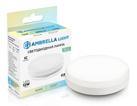 Лампа светодиодная 531204 LED GX53 12W IC 4000K 175-265V