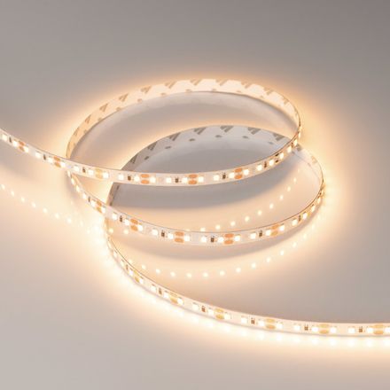 Светодиодная лента RT-A120-8mm 12V Warm3000 (14.4 W/m, IP20, 2835, 5m) (Arlight, Открытый)