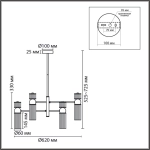 8277/6 MODERNI LN26 164 сатин никель/прозрачный, металл/стекло Люстра Е14 6*40W 220V DENVER