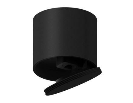 Крепеж накладной поворотный A2221 BK черный D60*H50mm Out45mm (для корпуса D60mm)