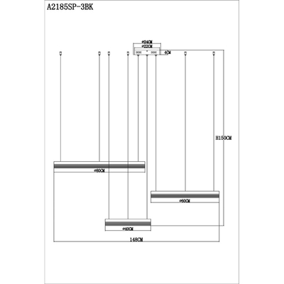 Подвесная люстра Arte Lamp MERCURY A2185SP-3BK, 1хLED