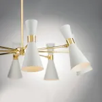 816086 Люстра DUMO 8х40W E14 БЕЛЫЙ МАТОВЫЙ/ЗОЛОТО