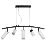 LR7353628630 Люстра RULLO 5х50W GU10 ЧЕРНЫЙ/БЕЛЫЙ (571735+214436-2+214486-3+202430-5)