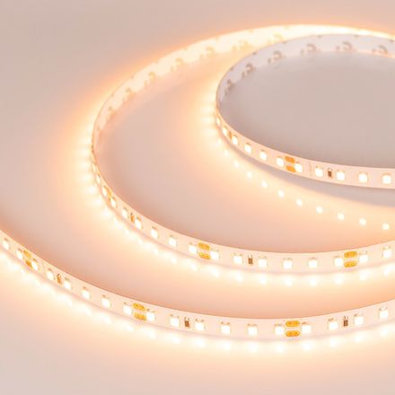 Светодиодная лента RT-A120-8mm 24V Warm2400 (14.4 W/m, IP20, 2835, 5m) (Arlight, Открытый)