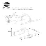 SL444.031.01 Подсветка для картин ST-Luce Бронза/Бронза LED 1*8W 4000K