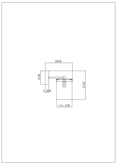 Бра Arte Lamp MODELLO A4099AP-1BK, 1хE14