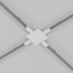 Коннектор Х-образный Unity встраиваемый белый, TRA002CX-11W. TM Maytoni