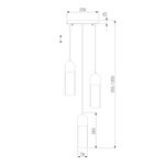 Подвесной светильник со стеклянными плафонами 50180/3 дымчатый, E27х3