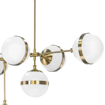 813191 Люстра GLOBO 9х40W E14 electroplating bronze/white Lightstar