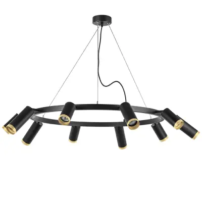 LR02037587540 Люстра RULLO 10х50W GU10 ЧЕРНЫЙ (571020+214437-5+214487-5+203440-10)