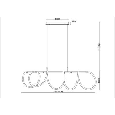 Подвесная люстра Arte Lamp KLIMTA2850SP-75BK, 1хLED