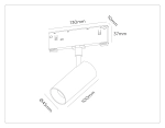 Светильник светодиодный трековый Magnetic 48V 10mm GL2305 BK черный IP20 12W 3CCT 3000-6000K 48V 24° D45*100