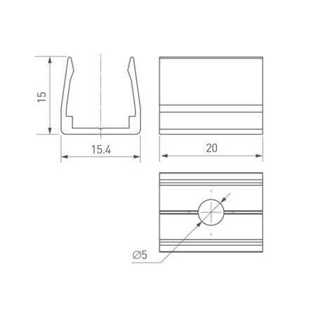 Держатель ARL-MOONLIGHT-1213-CLIP CLEAR (Arlight, Пластик)