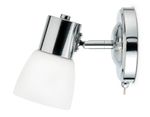Накладной спот с выключателем TR3961 CH/FR хром/белый матовый E27 max 40W 118*105*200