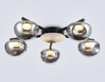 Светильник светодиодный потолочный LH12009/5 BK/GD/SM черный/золото/дымчатый 30W 3000K D790*180