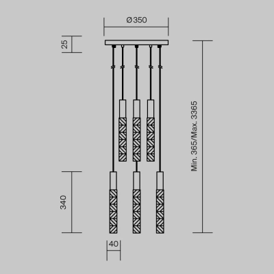 Подвесной светильник Селемо / Selemo 3000К 17Вт, MOD328PL-L18BS3K. TM Maytoni