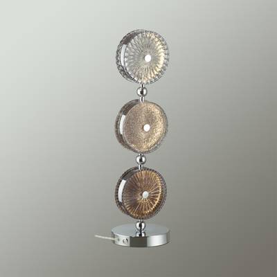 5416/13TL L-VISION ODL_EX23 155 хром/светло-серый/коричневый металл/стекло Настольная лампа LED 18W 4000K CARAMELLA