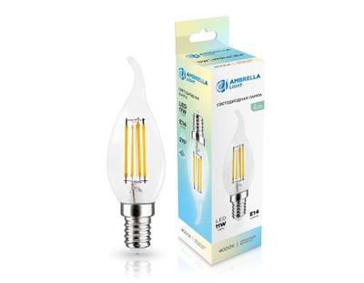 Лампа светодиодная Filament 351124 LED CF35 11W E14 4000K 220-240V