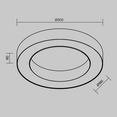 Потолочный светильники Lua 4000К 24Вт 120° C093CL-24W4K-B. TM Maytoni