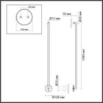 7022/14WL HIGHTECH ODL25 245 Настенный встраиваем. светильник металл/акрил IP20 LED 3000K 220V TEO