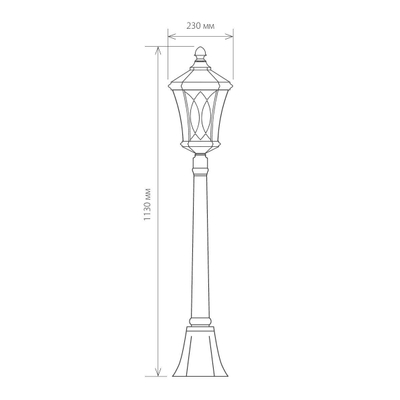 Virgo F капучино уличный светильник на столбе IP44 GLXT-1450F
