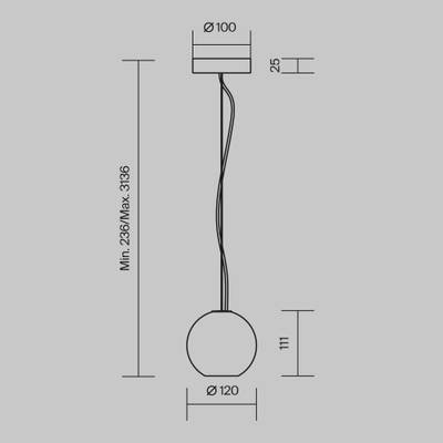 Подвесной светильник Basic Texture GU10х1 MOD461PL-01B. TM Maytoni