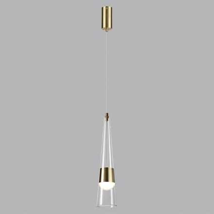 5043/12L L-VISION ODL24 301 глянц.золото/прозрачный/металл/стекло Подвес LED 12W 3000K 1334Лм LUMP