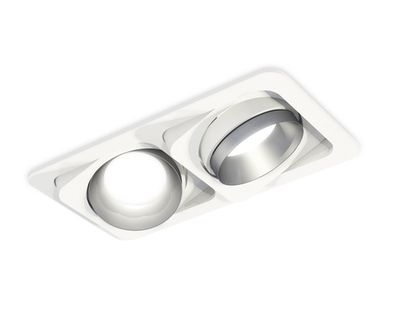 Комплект встраиваемого поворотного светильника XC7663023 SWH/MCH белый песок/хром матовый MR16 GU5.3 (C7663, N7033)