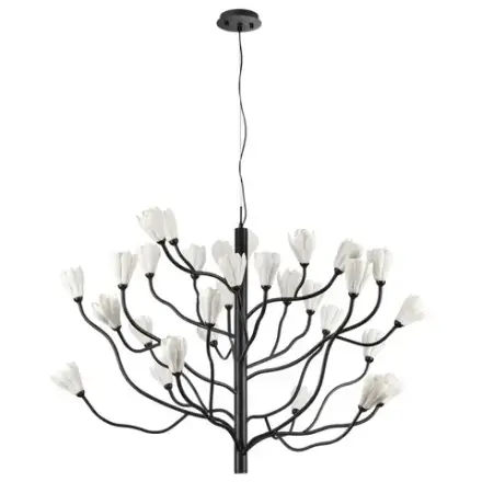 5090/30 MODERN ODL25 553 черный матовый/белый/фарфор Люстра G4 LED 30*5W GARDI