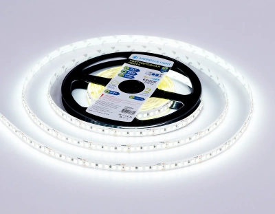Светодиодная лента GS3213 2835 180Led/ 14.4W m/ 24V IP20 6500K/ 5000*10*1.2mm/ кратность резки 33mm (2 конт.)
