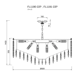 Люстра подвесная Sovrana Chrome FL1191-22P, E14х22