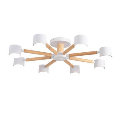 8306/8C COMFI белый, дерево/металл Светильник потолочный GX53 LED 8*7W 220V VUDI