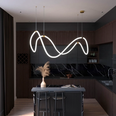 Подвесной светодиодный светильник ССТ с пультом управления 90288/1 латунь, LED