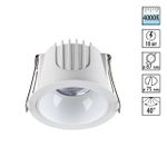 358690 SPOT NT21 462 белый Светильник встраиваемый светодиодный IP20 LED 4000К 10W 100-265V KNOF