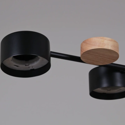03758-0.3-10 BK+WOOD GX53 светильник потолочный Reluce, GX53х10