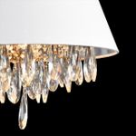 8374/3 CLASSI LN латунь/белый/прозрачный, металл/текстиль/хрусталь Люстра подвесная E27 3*60W 220V MITRIM