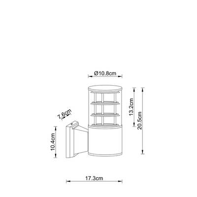 Уличный настенный светильник Arte lamp TOKYO A5315AL-1BK, 1хE27