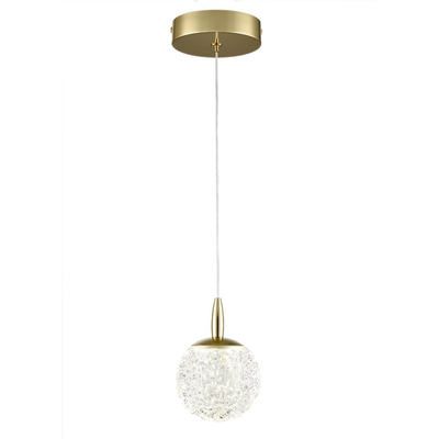 8080/1A LEDIO LN25 000 золото/прозрачный, металл/акрил Подвесной светильник LED 3W 4000K 220V TRINO