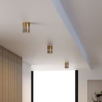 Светильник потолочный светодиодный 10W 4000К латунь/дымчатый 25047/LED