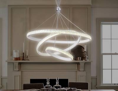 Подвесной светодиодный светильник с пультом FA6157/3 WH белый 3000K/4200K/6400K 106W D* (ПДУ РАДИО 2.4)