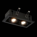 ST250.448.02 Св-к встр. Черный GU10 2*50W  L245xW126xH70 220V Без ламп