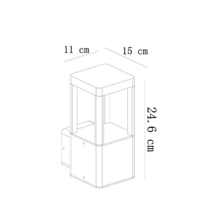Фасадный светильник Arte Lamp PHERKAD A2726AL-1BK, 1хLED