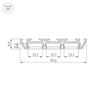 Профиль PHS-3X-2000 ANOD (Arlight, Алюминий)