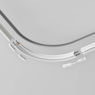 Коннектор радиусный R300 Exility встраиваемый под ГКЛ 9,5мм, белый, TRA044-angle-W. TM Maytoni