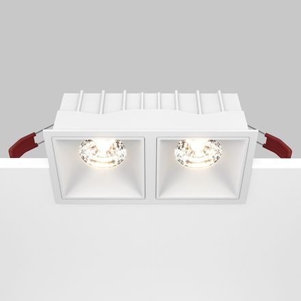 Встраиваемый светильник Alfa LED 3000K 2x15Вт 36° Dim Triac, DL043-02-15W3K-D-SQ-W. TM Maytoni