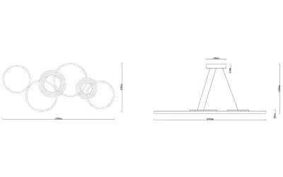 Подвесная люстра Arte Lamp STARDUST A2452SP-100PB, 1хLED