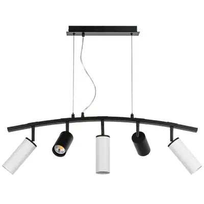 LR735372863 Люстра RULLO 5х50W GU10 ЧЕРНЫЙ/БЕЛЫЙ (571735+214437-2+214486-3)